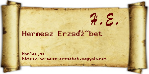 Hermesz Erzsébet névjegykártya