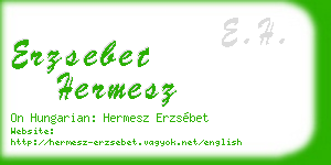 erzsebet hermesz business card