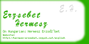 erzsebet hermesz business card